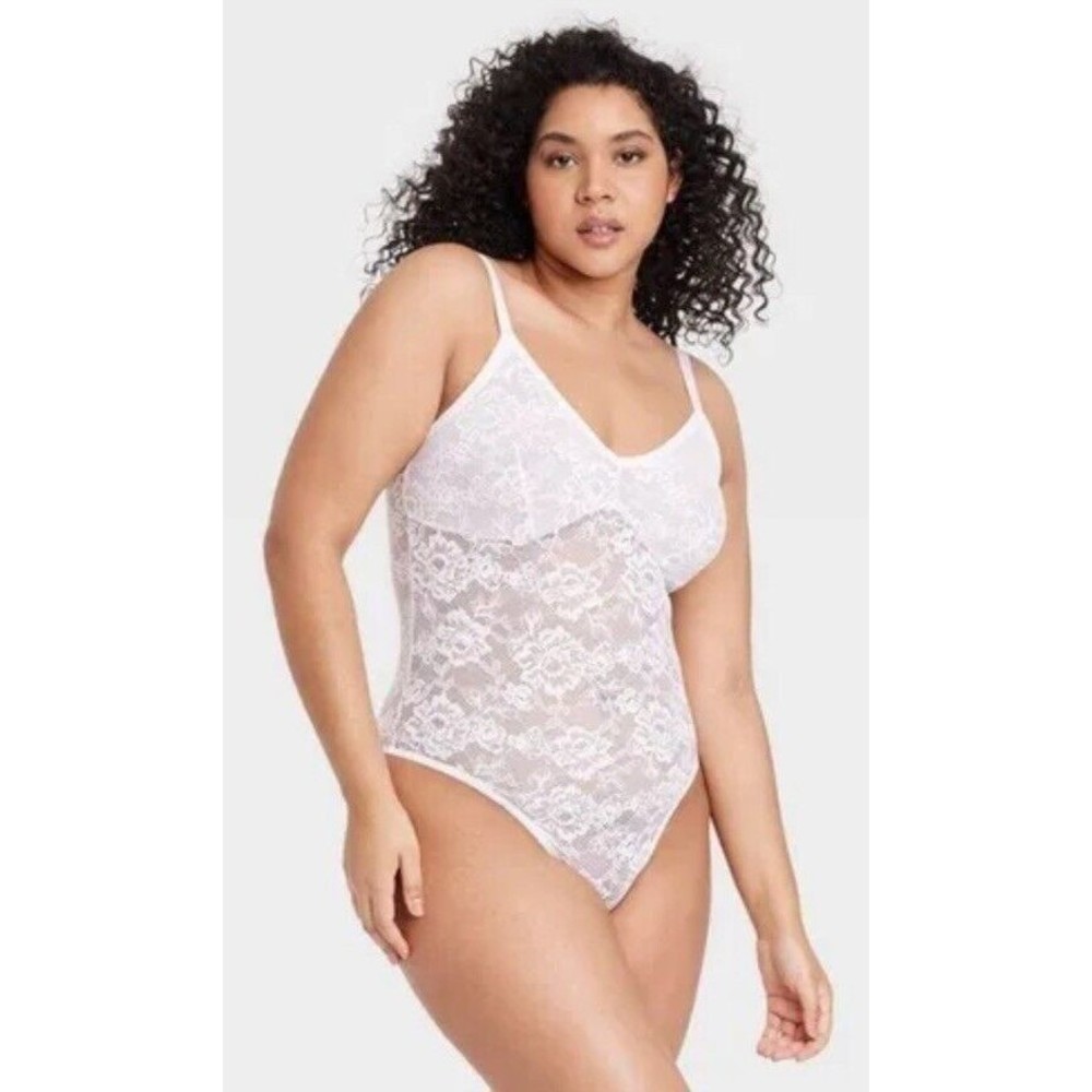Colsie Sheer WHITE Star Mesh Thong Bodysuit Size Small Target NWT Tik Tok